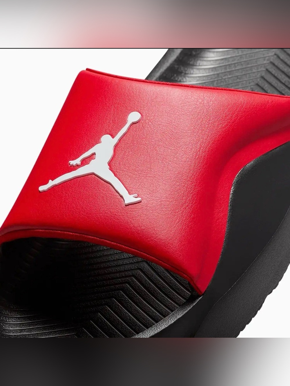 Jordan Men’s Red and Black Slide Sandals